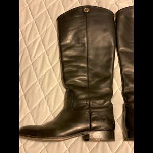 Frye Melissa Button Tall Black Boots